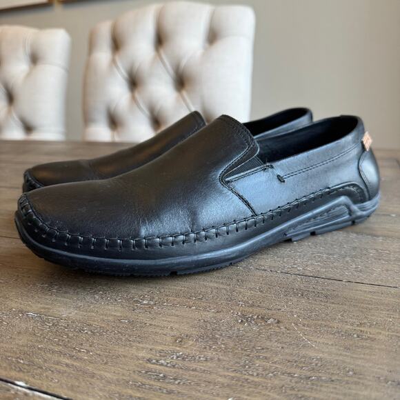Pikolinos Azores Men\'s Casual Leather Moc Loafers Black EU 43 US 9-9.5 Slip On main image 8